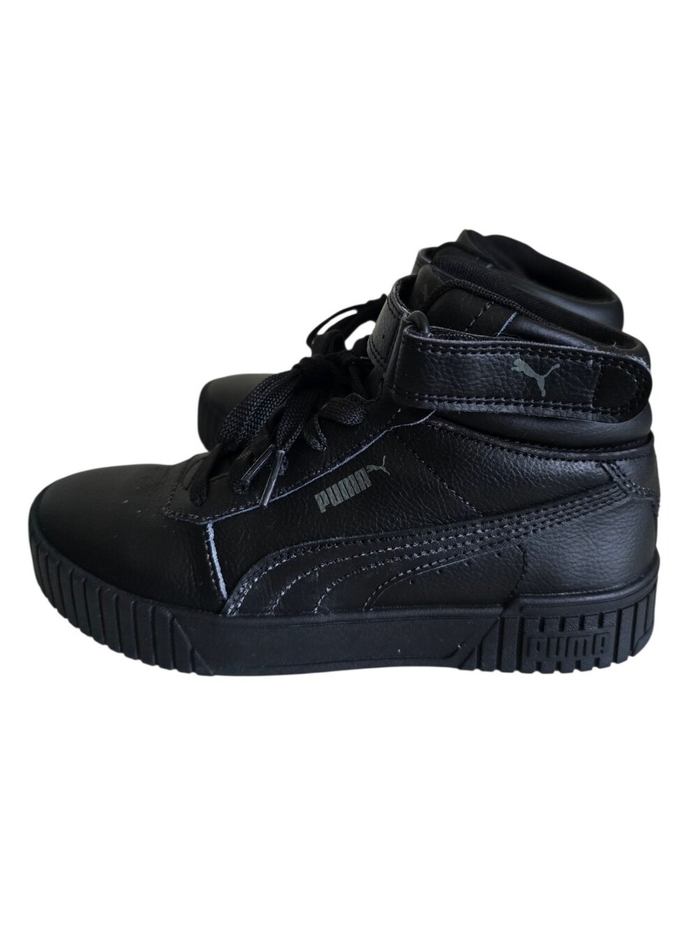 PUMA Carina 2.0 Mid Women's Arhletic Black Leather Sneakers - Picture 5 of 16